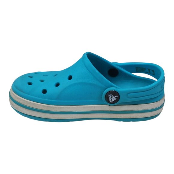 Crocs C10 Blue Slip-On Clogs With Adjustable Heel Strap For Kids Blue - Picture 3 of 9